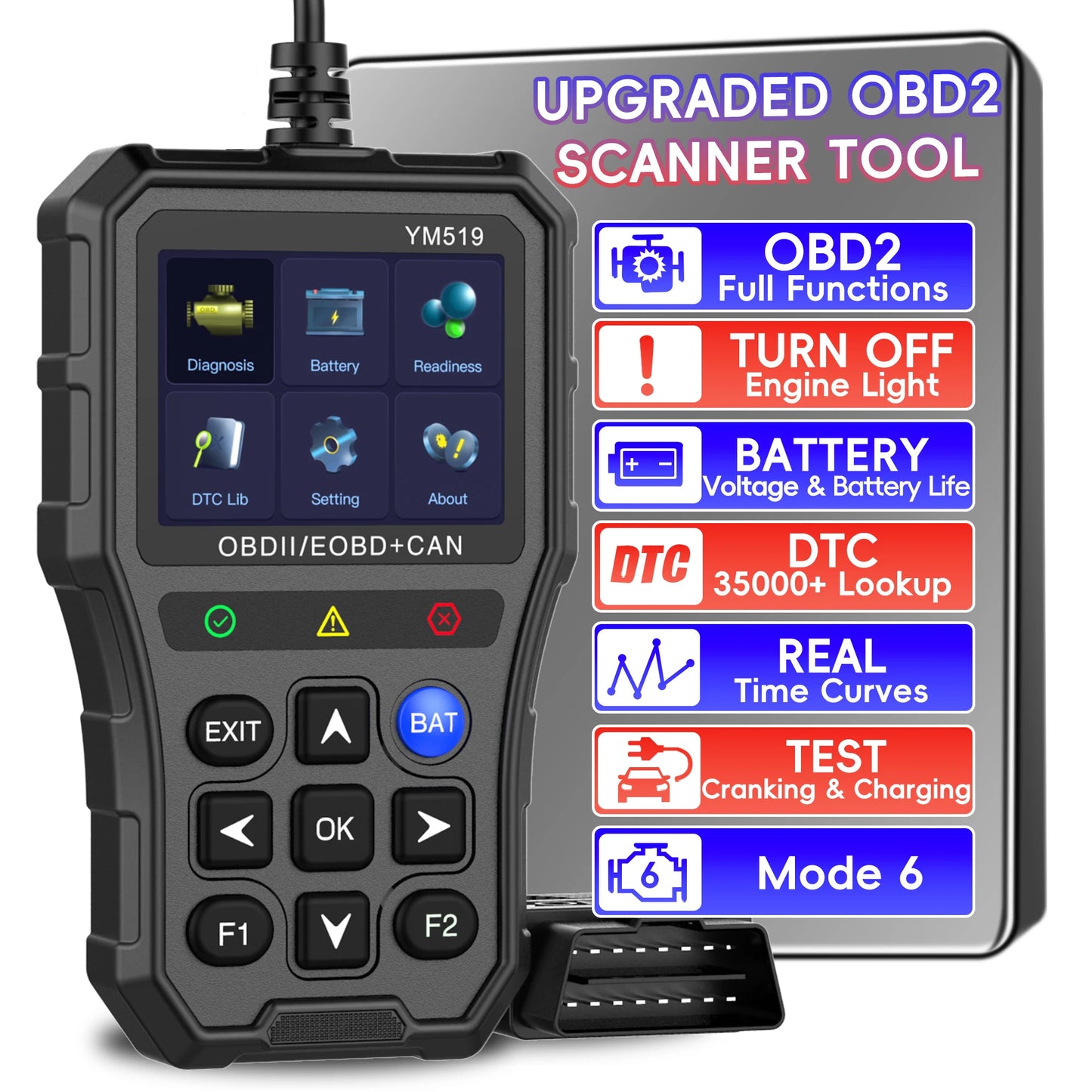 Professional OBD2 Scanner Diagnostic Tool Check Engine