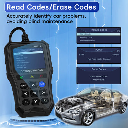 Professional OBD2 Scanner Diagnostic Tool Check Engine