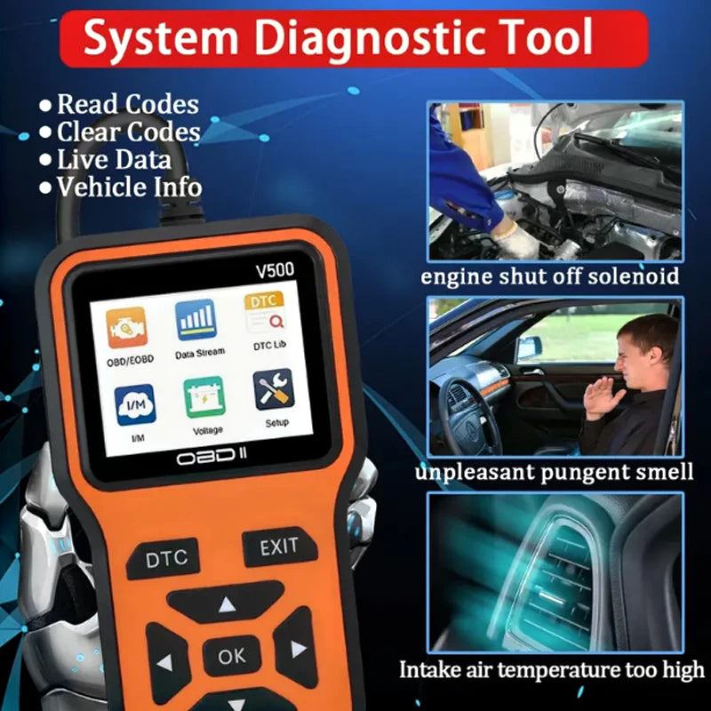OBD2 Scanner V500 - Instant Code Reader & Voltage Check
